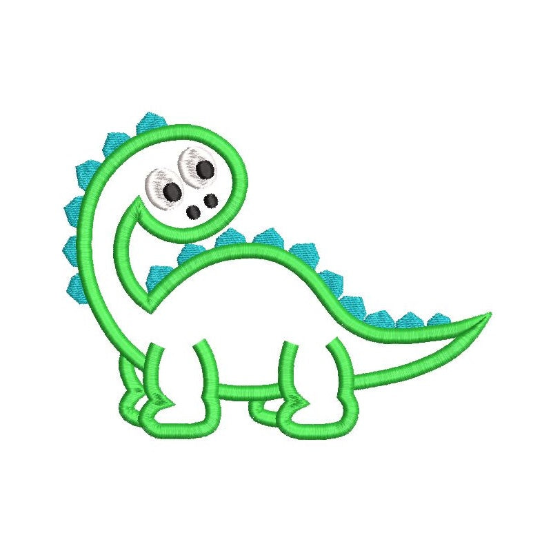 Dinosaur Applique Machine Embroidery Design | Sweet Stitch Design ...