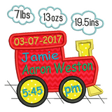 Baby birth announcement template machine embroidery design by sweetstitchdesign.com