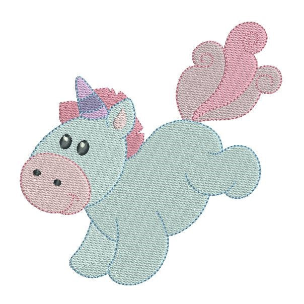 Unicorn glow in the dark special machine embroidery designs sizes 4x4 and  5x7, magic unicorn horse licorne for girls INSTANT DOWNLOAD