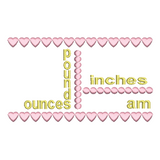 Baby birth announcement template machine embroidery design by sweetstitchdesign.com